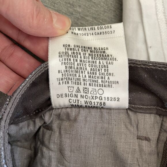 Joe’s Jeans Women Mid Rise Skinny Metallic Coated Glitter Gray Silver 28 Mari - Picture 10 of 10